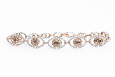 3.78ct Pink & White Diamond Bracelet*