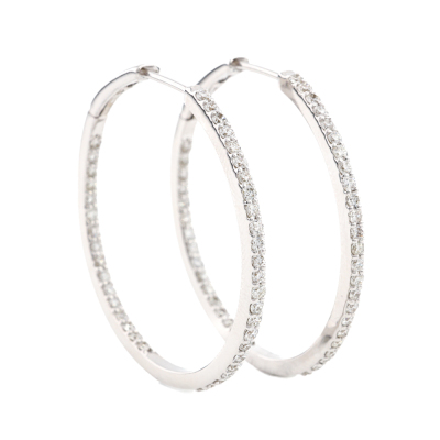 Diamond 0.80ct Inside Out Hoop Earrings*