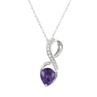 2.60ct Amethyst & 0.35ct Diamond Pendant*