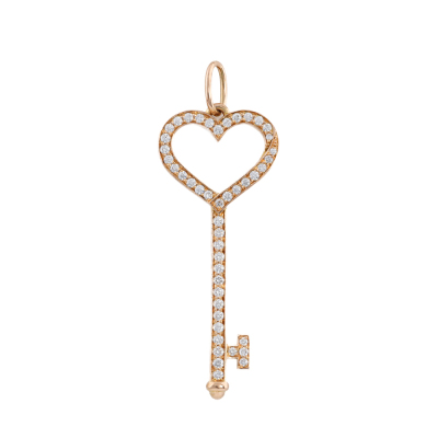 Tiffany & Co Heart Key Diamond Pendant