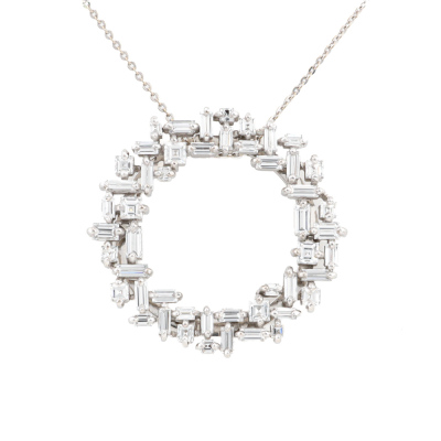 Canturi Cubism Circle 1.48ct Diamond Pendant