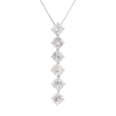 1.00ct Diamond Pendant 18ct White Gold*