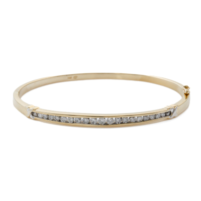 Diamond Bangle 14ct Yellow Gold*