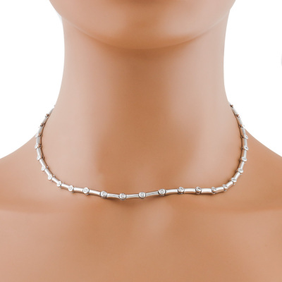 1.15ct Diamond Necklace, 18ct Gold 20.4g*