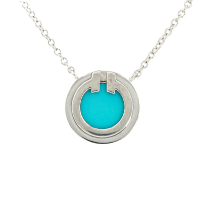 Tiffany & Co T Circle Turquoise Pendant*