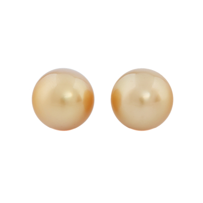 10.4mm Golden South Sea Pearl Studs*