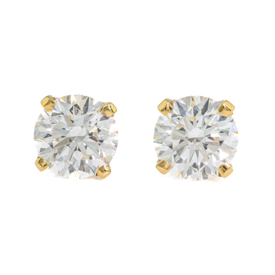1.00ct Round Diamond Studs GIA E VS1