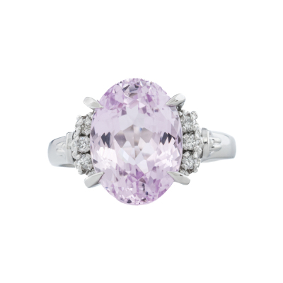 5.50ct Kunzite & Diamond Ring