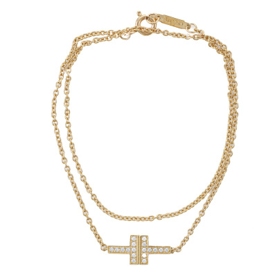 Tiffany & Co T Diamond Double Chain Bracelet