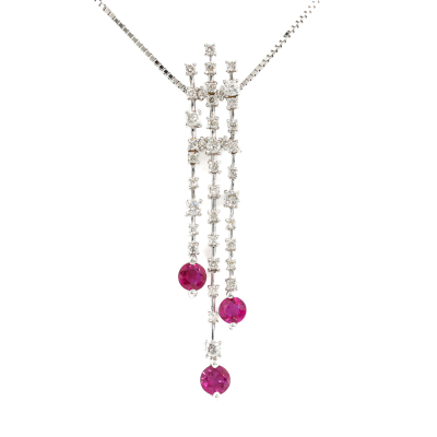 0.85ct Ruby & Diamond Pendant