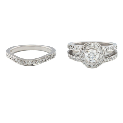 0.60ct Centre Diamond Engagement Ring set
