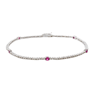 Ruby & Diamond 18ct Gold Bracelet