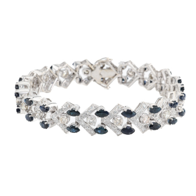 6.50ct Sapphire & Diamond Bracelet