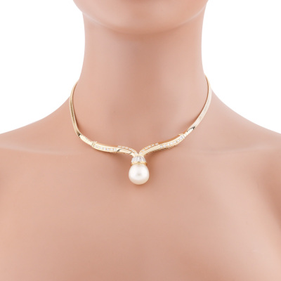 15.2mm South Sea Pearl & Diamond 18ct Necklace