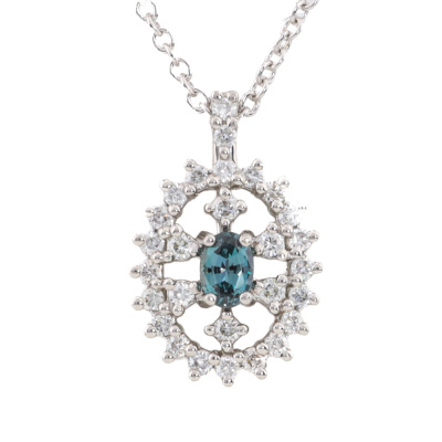 0.13ct Alexandrite & Diamond Pendant