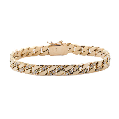 0.95ct Diamond Curb Link Bracelet