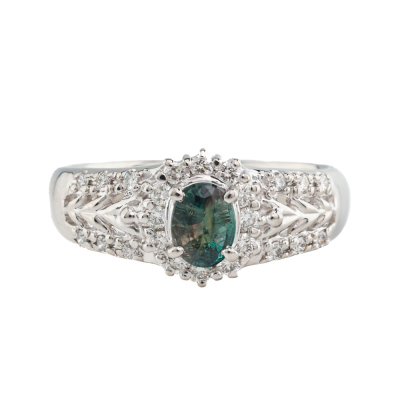 0.40ct Brazilian Alexandrite & Diamond Ring