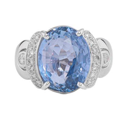 10.03ct Unheated Sri Lankan Sapphire Ring GIA