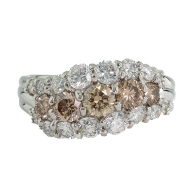 Cognac & White 2.00ct Diamond Ring
