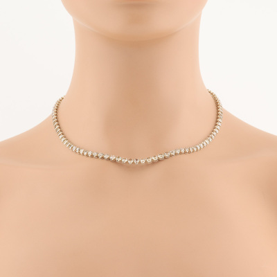 12.63ct Diamond Tennis Necklace