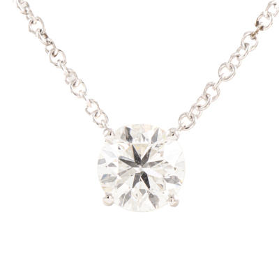0.90ct Diamond Solitaire Pendant GIA F SI1