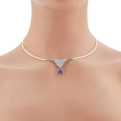 1.43ct Tanzanite &0.62ct Diamond Pendant