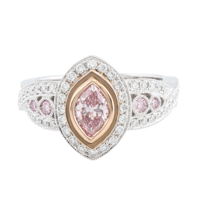 Mondial Argyle Intense Pink Diamond Ring GIA