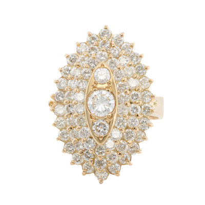 1.37ct Diamond 18ct Gold Dress Ring