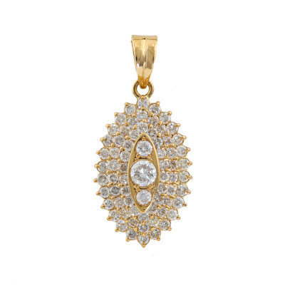 1.37ct Diamond 18ct Gold Pendant