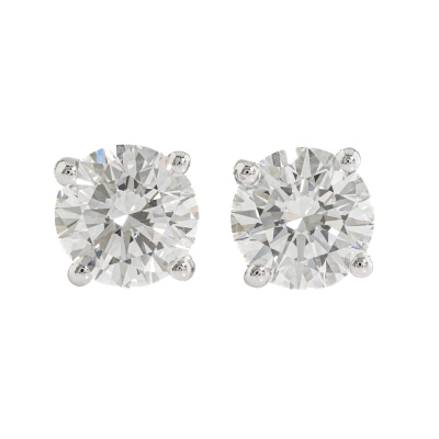 1.13ct Round Diamond Studs GIA E IF