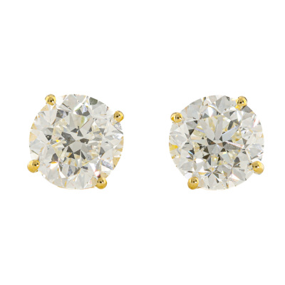 4.01ct Diamond Stud Earrings GIA I SI2 & J SI1