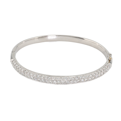 3.00ct Diamond Platinum Bangle