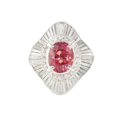 2.53ct GIA Certified Ruby & 1.72ct Diamond Ring