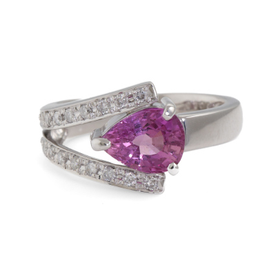 2.20ct Pink Sapphire & Diamond Ring