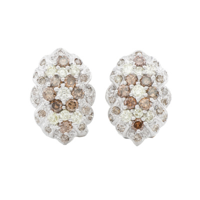 2.00ct Multicolour Diamond 18ct Gold Earrings