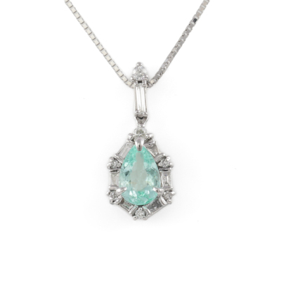 0.72ct Paraiba Tourmaline & Diamond Pendant