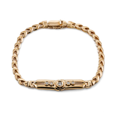 Diamond Sliding Bracelet 18ct Gold 16g