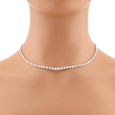 5.00ct Diamond Tennis Necklace 18ct Gold