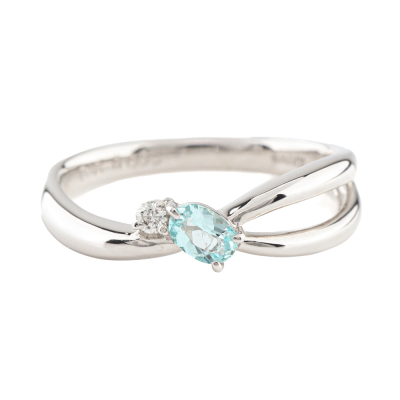 0.18ct Paraiba Tourmaline & Diamond Ring