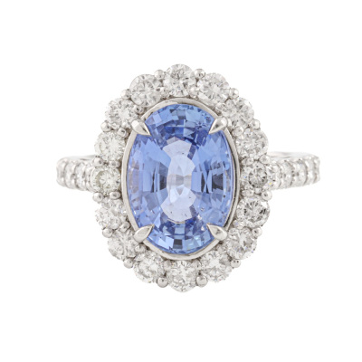 4.26ct Unheated Sri Lankan Sapphire Ring