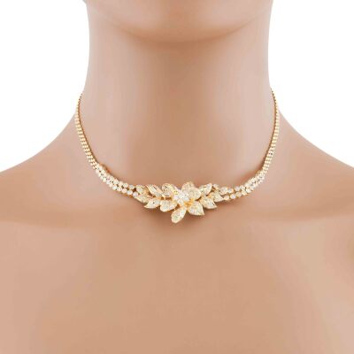 3.75ct Diamond Flower Necklace