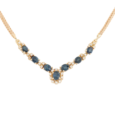 2.25ct Sapphire & Diamond Necklace