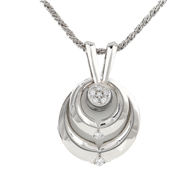 Diamond Spinning Pendant Platinum 18.4g