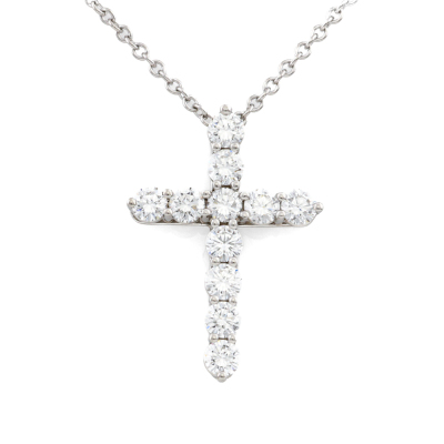 Tiffany & Co Cross Diamond Pendant