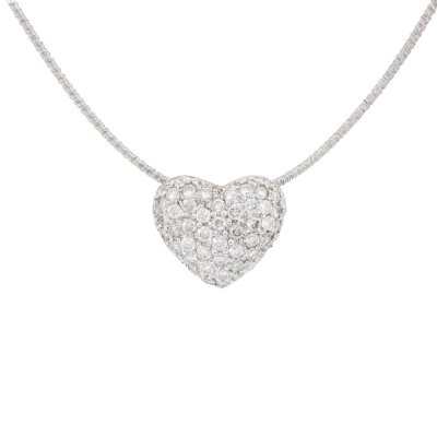 1.20ct Diamond Heart 18ct Gold Pendant