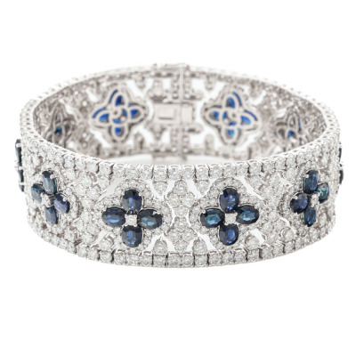 18.78ct Sapphire & 22.11ct Diamond Bracelet