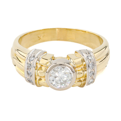 0.40ct Centre Diamond Ring 21ct Gold 9.6g