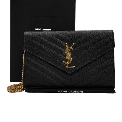 Saint Laurent Cassandre Envelope Chain Wallet