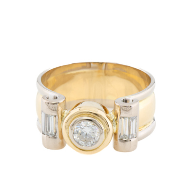 0.55ct Diamonds Two-tone 18ct Gold Ring