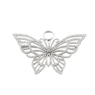 5.00ct Diamond Butterfly Brooch 18ct Gold 25.0g
